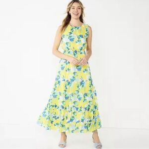 DRAPER JAMES RSVP Clip-Dot Tiered Maxi Dress -XXL